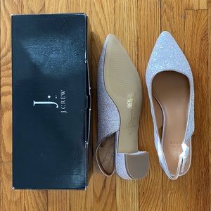Glitter sling back heels from J.Crew size 8